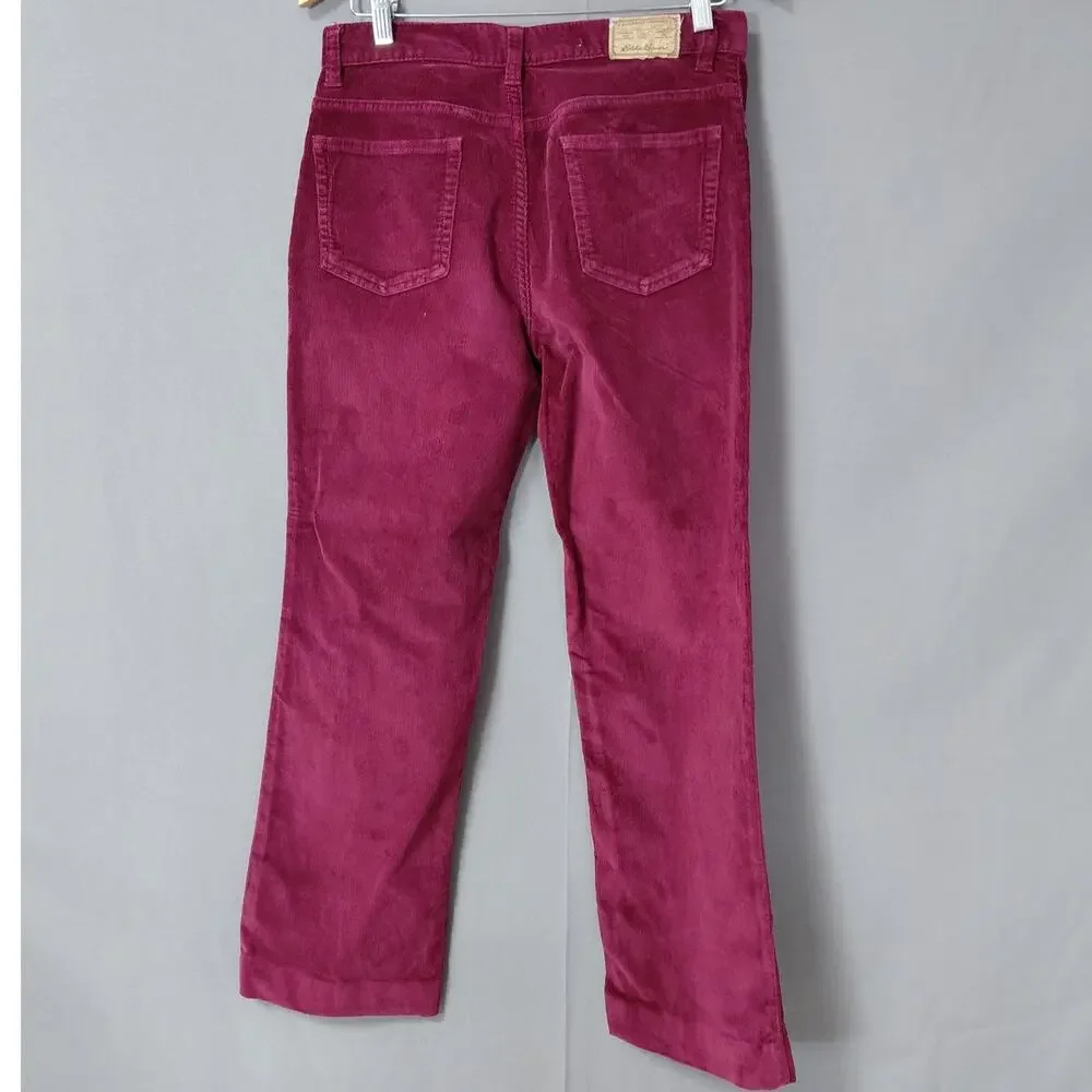 Eddie Bauer Red Stretch Pants Women Size 6 Tall